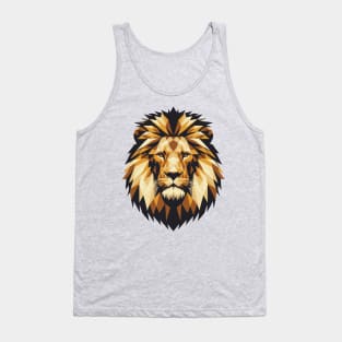 Lion Portrait Low Poly African Safari Big Five Tank Top